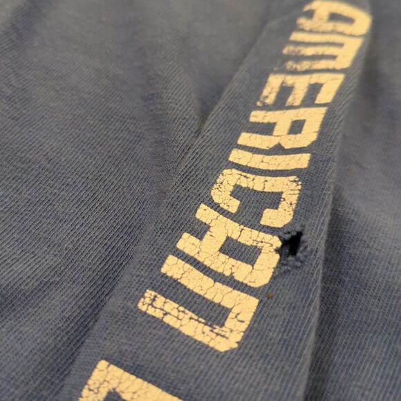 VTG American Eagle Men's Large Skater Spellout Dice Biker Auto Flames Punk Y2K - Picture 4 of 8